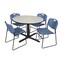 Cain Cain Round Table & Chair Set, Wood, Metal, Polypropylene Top TB48RNDPL44BE - alternate 1